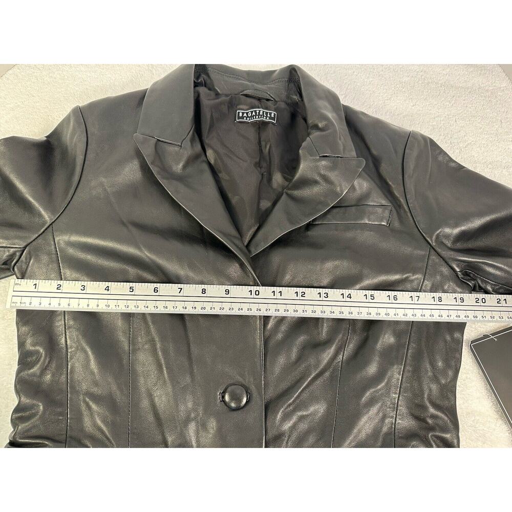 Bagatelle Size M 100% Leather Tailored Jacket Black TIMELESS, SOPHISTICATED!!🤩 - Picture 10 of 16